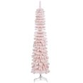 thumbnail image 1 of HOMCOM 6' Artificial Christmas Tree with Realistic Branches Pink, 1 of 10