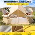 thumbnail image 3 of VEVOR Yurt Tent 9.84ft / 3m, Cotton Canvas Bell Tent with Wall Stove Jacket Glamping Tent Waterproof Bell Tent for Family Camping Outdoor Hunting in 4 Seasons, 3 of 9