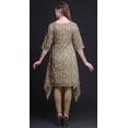 thumbnail image 3 of Bimba Kurti Asymétrique Imprimé Floral à Feuilles Brunes pour Femmes Robe d'Été Indienne Tunique Petit, 3 of 6
