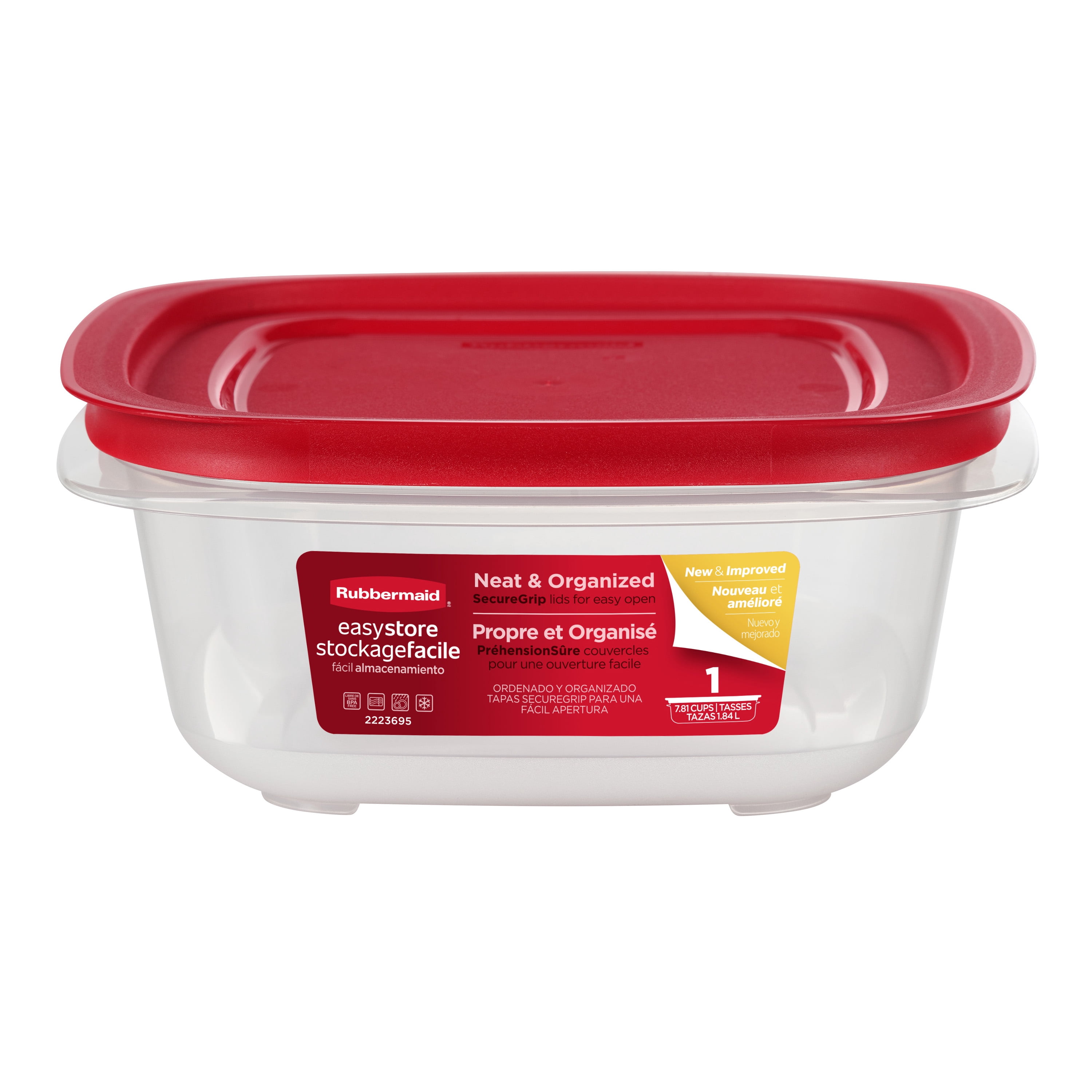 Rubbermaid 7.81-Cup EasyStore Square Food Storage Container with Lid