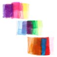 thumbnail image 1 of 12 Pcs Écharpes de Danse Écharpes Carrées Multicolores Enfants Enfants Écharpes de Jonglage, 1 of 7