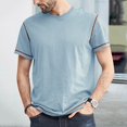 thumbnail image 2 of adviicd T-Shirts pour Hommes T-Shirt Ample à Manches Courtes en Coton Col Rond Doux BU2,L, 2 of 5