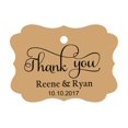 thumbnail image 1 of 100 PCS Thank You Custom Made Hang Tags Personalized Wedding Favor Gift Paper Tags, 1 of 1
