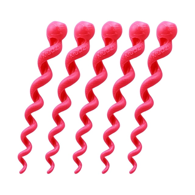 S SERENABLE 5Pcs Cable Sleeve Rubber Waterproof Spiral for Cable Protector Brake Line Pipe Road Bike Cycling Pink