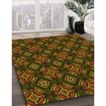 thumbnail image 3 of Ahgly Company Tapis de Zone Ronds d'Intérieur Lavables à la Machine, Transitionnels, Rouge Nuit, 5 Pieds Rond, 3 of 7