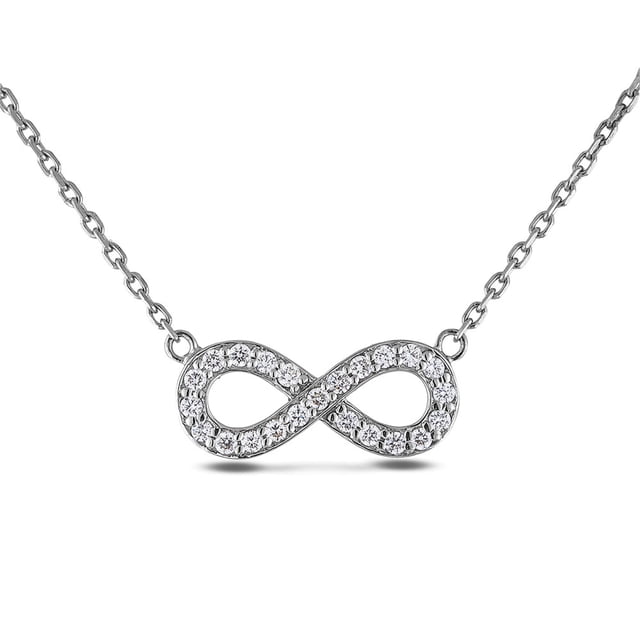 10k Gold 0.30 Cttw Canadian Diamond Infinity Necklace