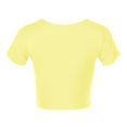 thumbnail image 5 of JIRNDf Hauts pour Femmes T-Shirts d'Été Tendance Mode Manches Courtes Mignon Court Basique Col Rond Coupe Ajustée Blouse pour Femmes Tunique Décontractée Hauts Jaune P, 5 of 5