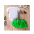 thumbnail image 4 of Faithtur Infant Girl Clothing Set Short Sleeve O-Neck Romper + Layered Skirt, 4 of 8