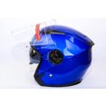 thumbnail image 2 of Motorcycle Helmet with Dual Lens Visor, Lightweight and Breathable (Blue) - 512, 2 of 5