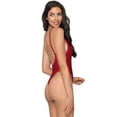 thumbnail image 3 of RELLECIGA Maillot de Bain une Pièce pour Femme Rouge à Échancrure Haute, Dos Bas, String, Décolleté Plongeant, Maillot Aguichant, Monokini, String, Maillot de Bain une Pièce, 3 of 7