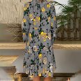 thumbnail image 4 of XZNGL Robe Courte pour Femmes Été Femmes Dames Ample Imprimé Manches Trois Quarts Robe Courte Robe d'Été Robe à Manches 3/4 pour Femmes Robe d'Été pour Femmes Robe d'Été pour Femmes, 4 of 9