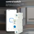 thumbnail image 2 of Wi-Fi Intelligent Circuit Breaker 1P Interrupteur de Rail DIN Contrôle par Application Ewelink Compatible avec Alexa et, 2 of 8