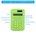 thumbnail image 3 of Unique Bargains Calculatrice Mini 8 Chiffres Format de Poche à Double Alimentation Calculatrice Portative Verte Lot de 2, 3 of 6