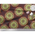 thumbnail image 3 of Soimoi Moss Georgette Fabric Mandala Decorative Print Fabric by The Yard 42 Inch Wide, 3 of 3