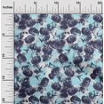 thumbnail image 2 of oneOone Rayon Sky Blue Fabric Florals Craft Projects Decor Fabric Printed By The Yard 56 Inch Wide, 2 of 4