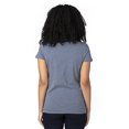 thumbnail image 2 of T-Shirt à Manches Courtes Col en V pour Femmes - Marine Chiné - TG, 2 of 3
