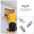 thumbnail image 3 of OULII 100Pcs Kitchen Cabinet Shelf Supports Silver PP Screw Fixation Wardrobes DIY Enthusiasts, 3 of 7