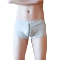 thumbnail image 4 of FhsagQ Underwear Men's Underwear Bikini Mens Low Rise Briefs Ice Thread Underpants Fashion Ride up Underwear Pant Mens Underwear Boxers Briefs Pack Xsmall Super Fit Grey XL, 4 of 6