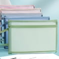 thumbnail image 3 of Clearance! Double Layer Mesh Zipper Pouch Bags with Handle Nylon Mesh Bags for Board Game & Puzzles Organizing Storage Toys Storage Bags A4 Zipper Mesh Bags File Bags for School Office Home Gray, 3 of 8