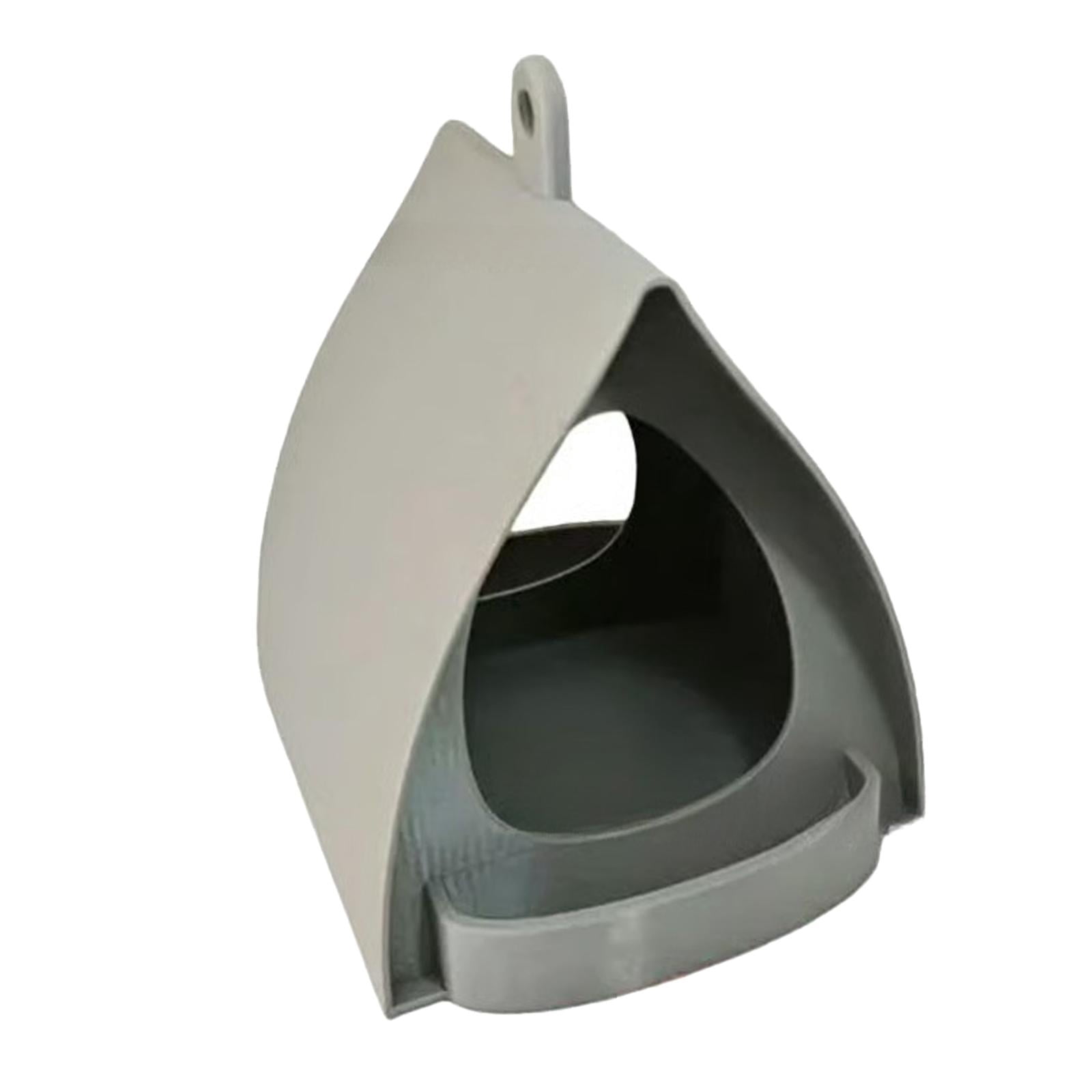 S SERENABLE Bird Feeder Decorative Ornament Bird Food Container for Yard Outdoor Outside grey