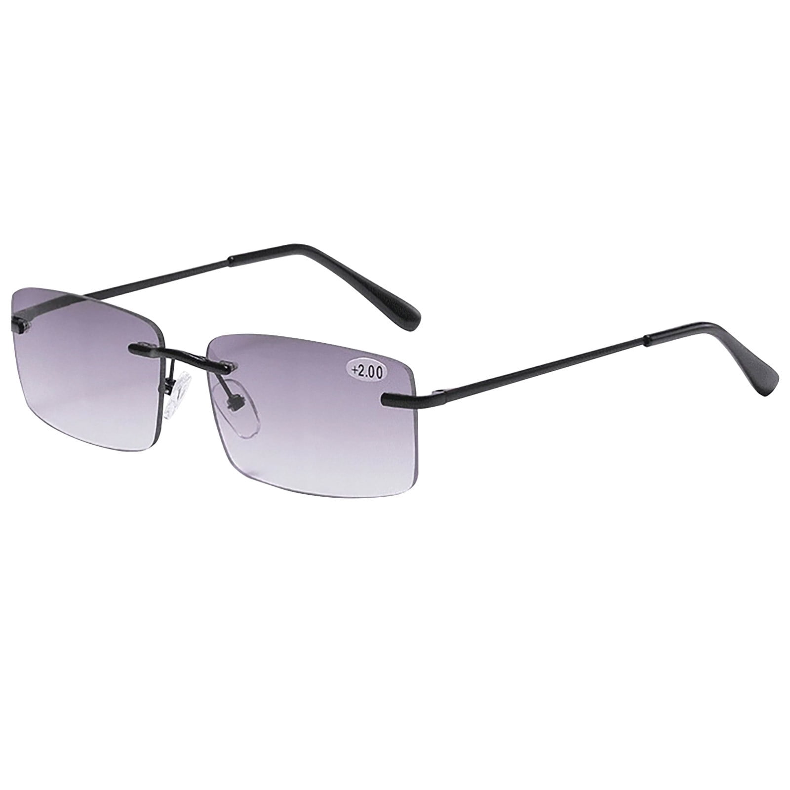 Full Lens Reading Glasses, Furenl Frameless Bifocal Sunglasses For Men – Anti-Glare, Comfortable & Protective Eyewear For Middle-Aged And Elderly, Shades Tinted Glasses