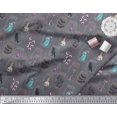 thumbnail image 3 of Soimoi Modal Satin Fabric Ghost,Skull & Witch Halloween Print Fabric by The Yard 42 Inch Wide, 3 of 3