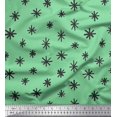 thumbnail image 1 of Soimoi Tissu en Georgette de Polyester Vert, Tissu Imprimé avec Symbole Astérisque, 1 Yard, 42 Pouces de Large, 1 of 3