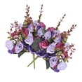thumbnail image 3 of 2pcs 21-heads Artificial Rose Bouquet Simulation Cloth Floral Decor Home Wedding Fake Flower, 3 of 10