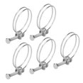 thumbnail image 3 of 5PCS Double Wire Hose Clamp Adjustable Stainless Steel Wire Tube Clip for Industrial Domestic Use50-60mm, 3 of 14