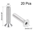 thumbnail image 2 of Unique Bargains M5x25mm Flat Head Machine Screws Inner Hex Screw 304 Stainless Steel Fasteners Bolts 20 Pcs, 2 of 4