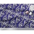 thumbnail image 2 of Soimoi Georgette Viscose Fabric Leaves & Floral Block Print Fabric by The Yard 42 Inch Wide, 2 of 3
