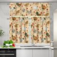 thumbnail image 3 of Rooster Chicken Window Kitchen Curtain Tier and Valance,3 Piece Kitchen Window Curtains Set for Living Room, 3 of 5