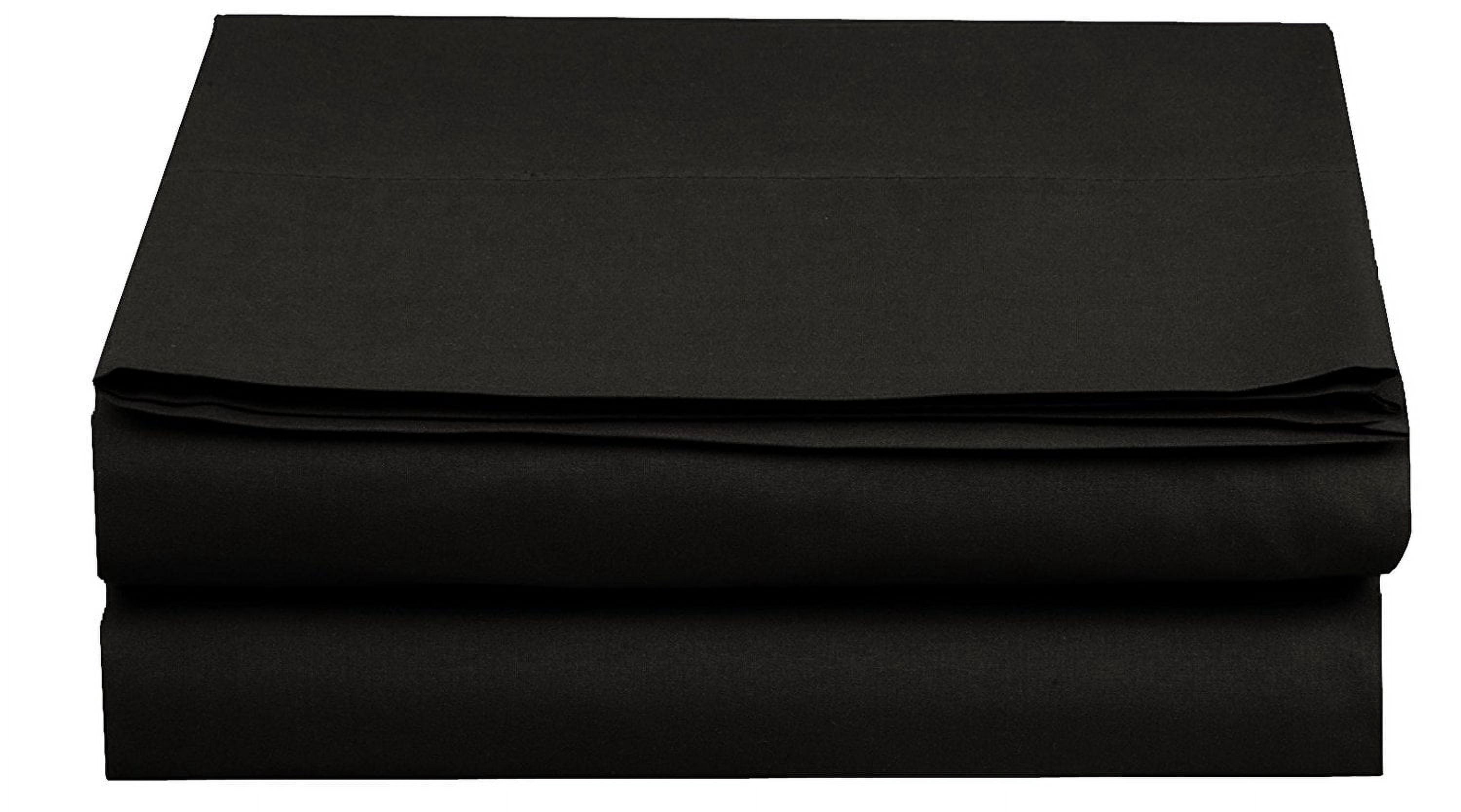 California King Fitted Sheet, Microfiber 16" Deep Pocket Fitted Sheets, Black