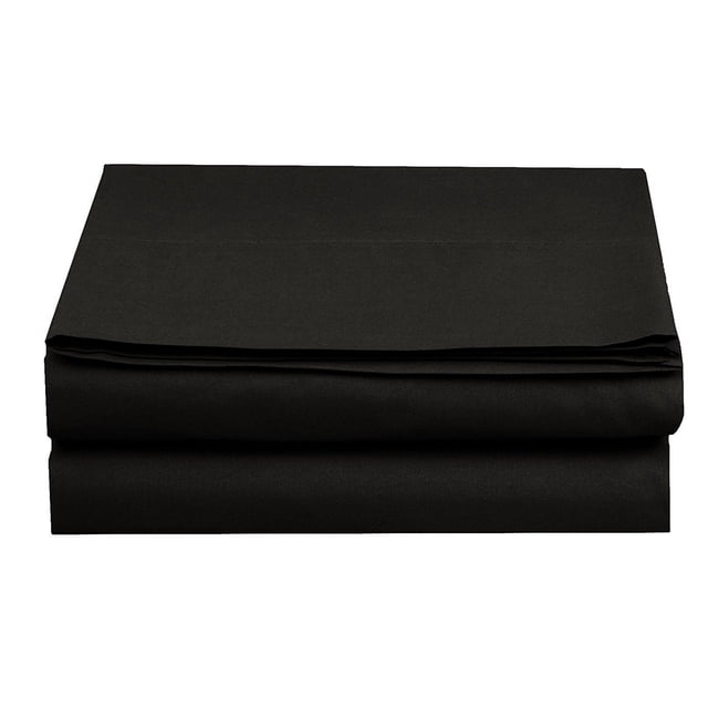 Drap-housse Grand, Microfibre, Poche Profonde de 16 Pouces, Noir