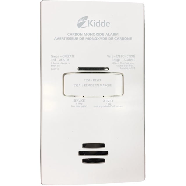 Kidde Carbon Monoxide alarm, plug-in to 120V outlet with Battery backup