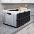 thumbnail image 2 of 46L Translucent Collapsible Storage Bin with No Lid - Clear/Black - 1pk, 2 of 5