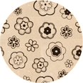 thumbnail image 1 of Ahgly Company Tapis Rond Lavable en Machine Intérieur Transitionnel Brun Cuivré, 8 Pieds Rond, 1 of 7