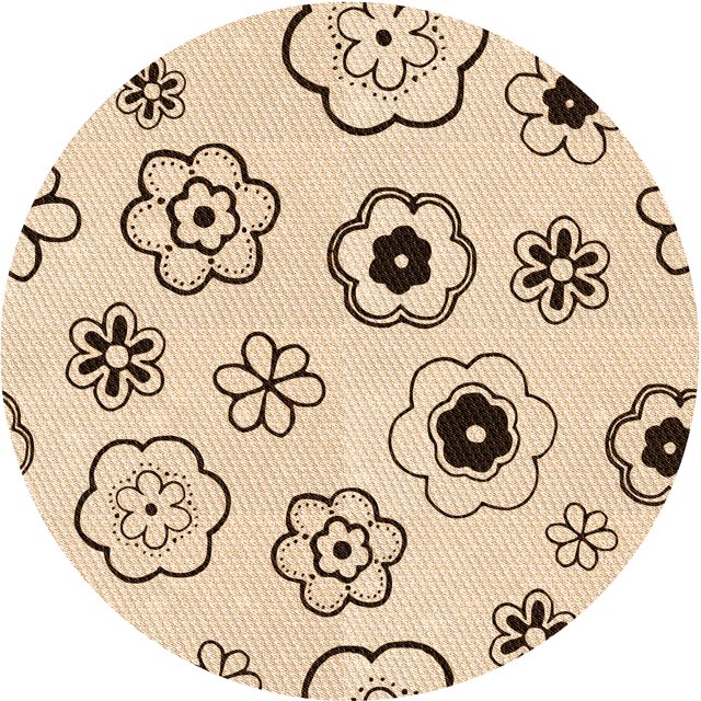 Ahgly Company Tapis Rond Lavable en Machine Intérieur Transitionnel Brun Cuivré, 8 Pieds Rond
