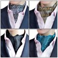 thumbnail image 2 of Cravate pour Homme Mode Affaires Professionnelle Cravate Foulard Tissée Ascot à Nouer, 2 of 10