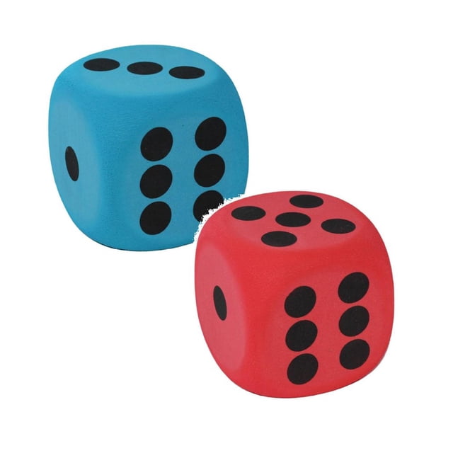 SUTENGDA 6PCS Large Foam Dice Color Foam Dice 3.15 Inches Big Dice for Building Educational Math Teaching Pastime Party 6 Foam Dice Anxiety Dice for Stress