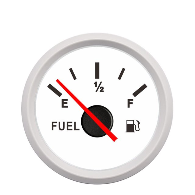 Boat Marine Fuel Level Gauge 52mm Pointer Fuel Level Gauge LED Light Display Fuel Gauge For Universal Boat Car Truck RV Camper ,High Sensitivity & Precision