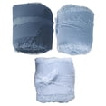 thumbnail image 1 of 3x Fringe Chiffon Silk Ribbon 2" x 5yd for Wedding Invitations Decorations Blue Blue Series, 1 of 8