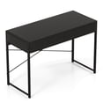 thumbnail image 1 of Costway 2-Drawer Computer Desk Study Table Writing Workstation Home Office Black, 1 of 10