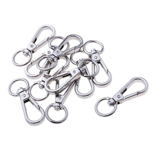 serony 10pcs Swivel Clasps Lanyard Snap Hook Lobster Claw Clasp and Keychain Rings 14mm