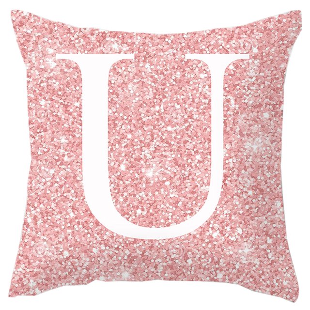 Housse de Coussin Lettre Décorative Alphabet pour la Maison
