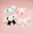 thumbnail image 3 of CBFFDC Pet Neck Circle Pet Collar Princess Style Three dimensional Flower Lace Comfortable Wear Elastic Strap Up Adorable Triangle Dogs Cats, 3 of 7