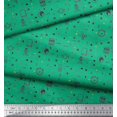 thumbnail image 2 of Soimoi Green Poly Georgette Fabric Infographics Education Theme Print Fabric by Yard 52 Inch Wide, 2 of 3