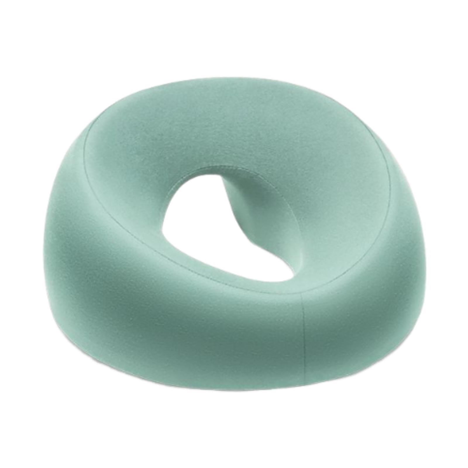 MERIGLARE Face Down Pillow Massage Headrest with Washable Cover Support Memory Foam Prone Green