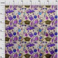 thumbnail image 3 of oneOone Velvet Light Brown Fabric Kids Craft Projects Decor Fabric Printed By The Yard 58 Inch Wide, 3 of 4