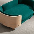 thumbnail image 3 of KOSSMAI Nature Solid Wood Velvet Padding Rocky Natural Wood 27 Inch Long Small Pet Bed Sofa, 3 of 5